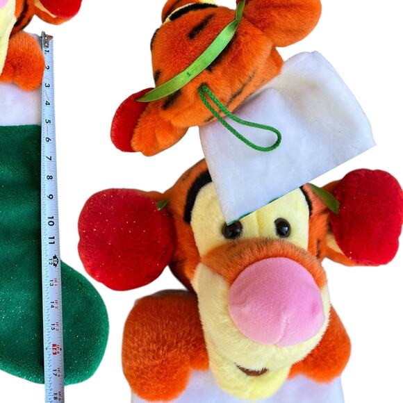 Disney Winnie the Pooh Tigger Earmuffs Plush Head Metallic Shimmer Stocking - Picture 3 of 4